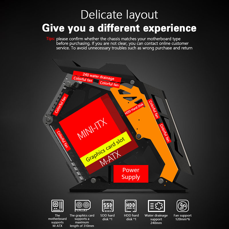 CHASIS GENERICO LC-68S+ M-ATX GAMING