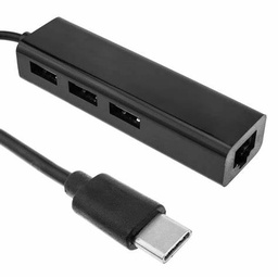 USB C A 3 PUERTOS USDB 2.0 CON ADAPTADOR LAN ETHERNET RJ45